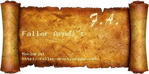 Faller Arnót névjegykártya